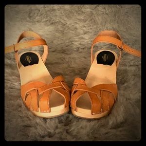 Swedish Hasbeens Pearl Platform Sandals Sz 41/10